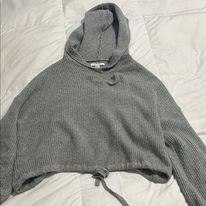 American Eagle Outfitters Heather Gray Knit Top